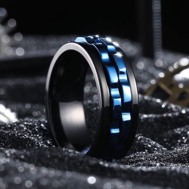 Fashion Punk Style Gear Rotatable Anxiety Dash Ring - Image 5